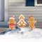Glitzhome® Wooden Gingerbread Man Yard Stake Set